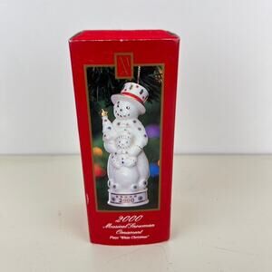 Madison Avenue Porcelain Snowman Ornament 2000